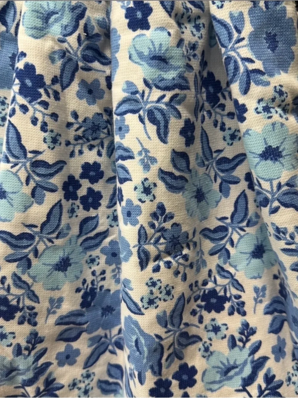 Pioneer Woman Handmade Crochet Hanging Kitchen Towel Blue Floral